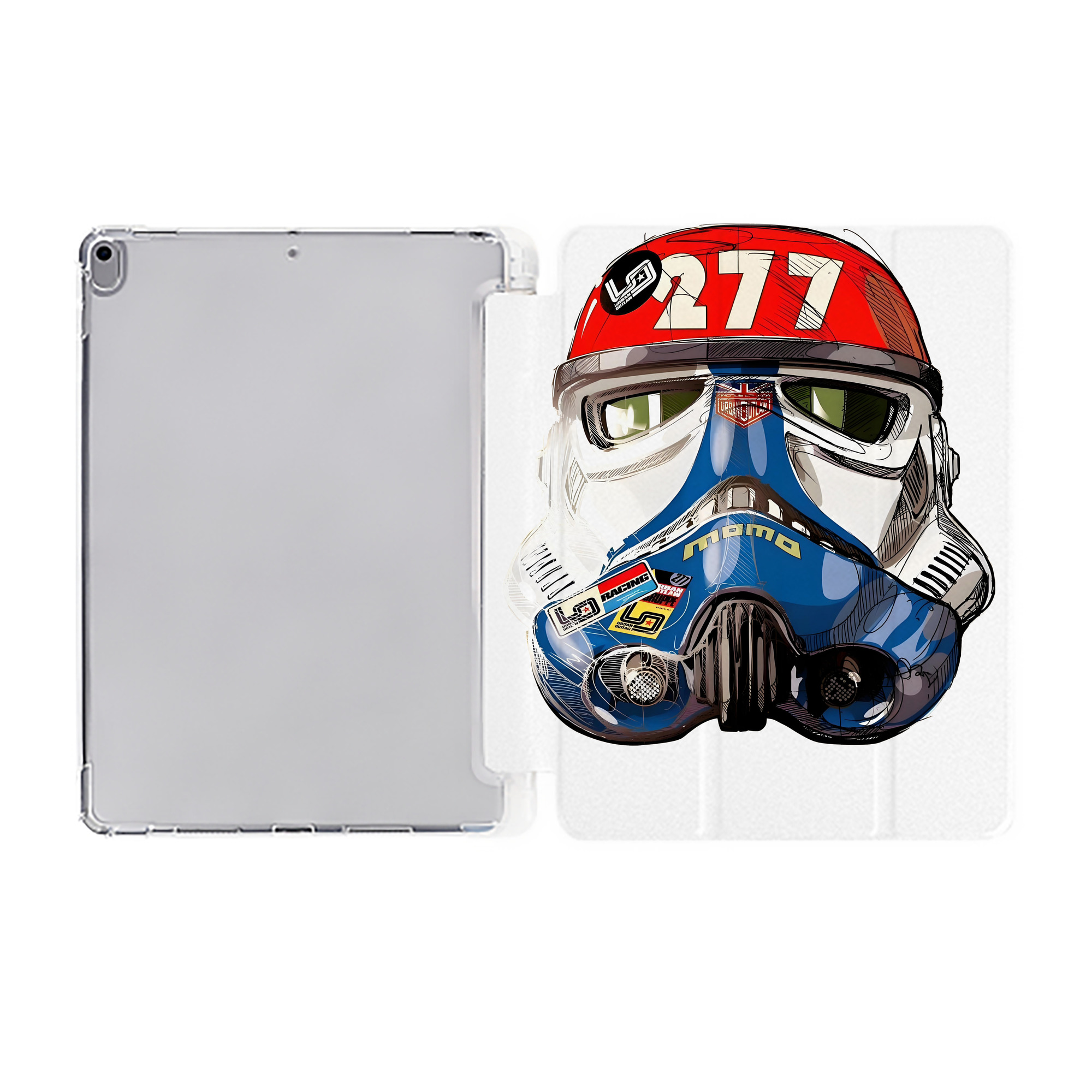 （画像用） スター・ウォーズ Star Wars IPad ケース ペン収納付き 三つ折りスタンド PUレザー×シリコン 対応機種9.5/10.5/10.9インチ